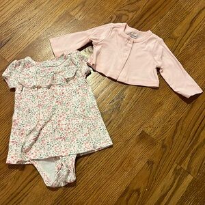 Wildflower dress with cardigan. EUC - washed but never worn.